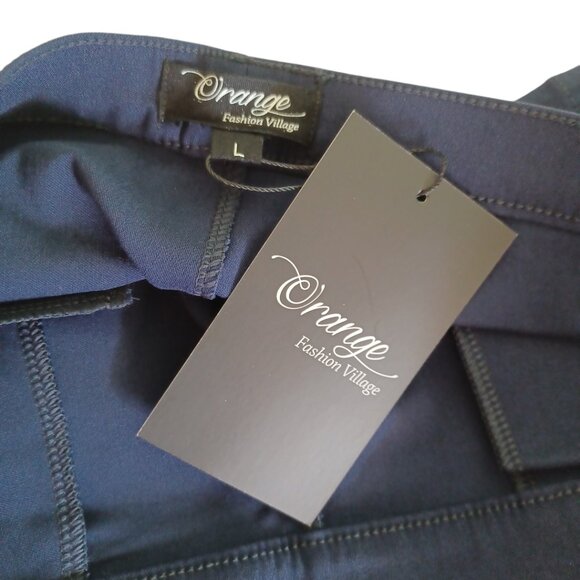 NEW! Navy Sz S Pants - Orange Fashion Village (4495) - Picture 3 of 7